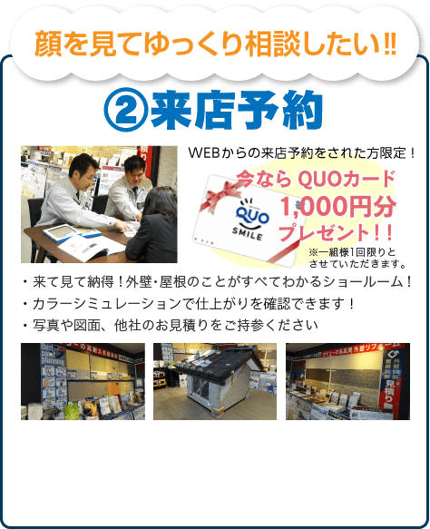 顔を見てゆっくり相談したい‼