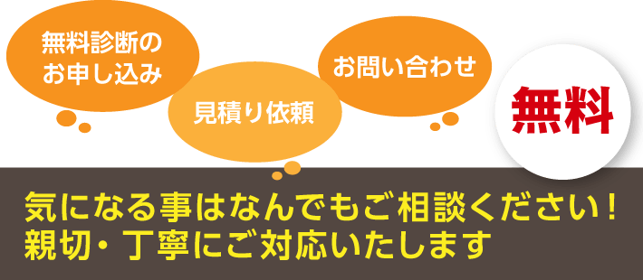 気になる事はなんでもご相談ください！親切・丁寧にご対応いたします