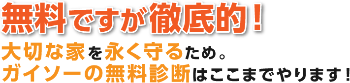 無料ですが徹底的！