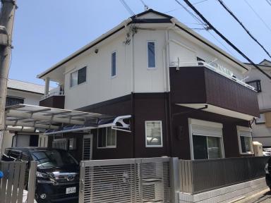 寝屋川市にて外壁塗装・屋根カバー工法